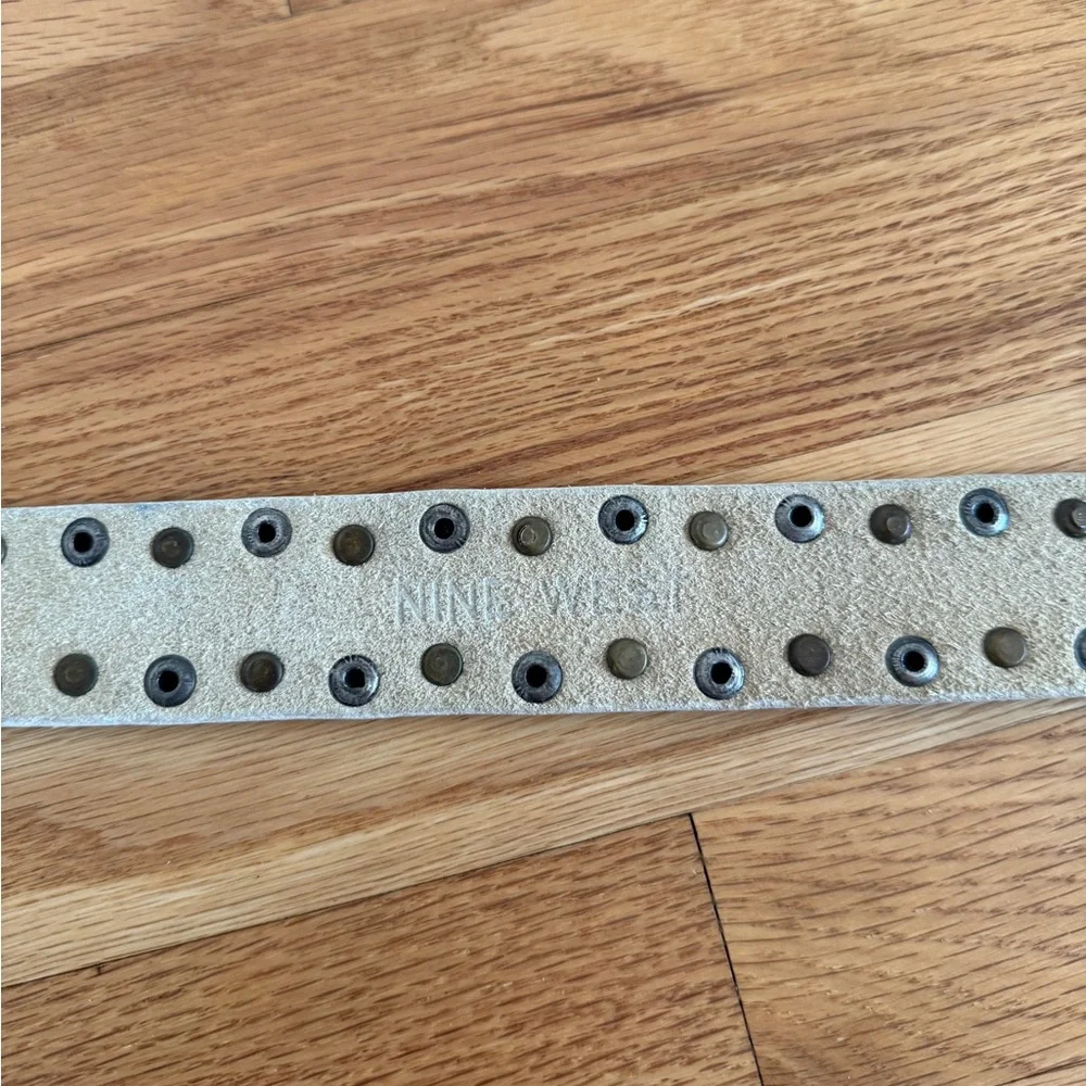 Vintage Nine West white studded belt size L
